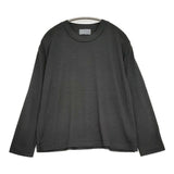 MARGARET HOWELL SUPERFINE WOOL JERSEY TOP 578-5269202 サイズ2 ウール 長袖Ｔシャツ カットソー ロンＴ 25AW チャコールグレー レディース マーガレットハウエル【中古】6-0916T♪