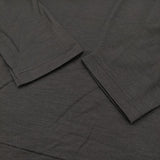 MARGARET HOWELL SUPERFINE WOOL JERSEY TOP 578-5269202 サイズ2 ウール 長袖Ｔシャツ カットソー ロンＴ 25AW チャコールグレー レディース マーガレットハウエル【中古】6-0916T♪