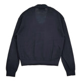 MARGARET HOWELL SEMI WORSTED WOOL KNIT 578-3263007 定価37400円 ウール ボウタイ セーター ニット 23AW ネイビー レディース マーガレットハウエル【中古】6-0916T♪
