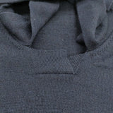 MARGARET HOWELL SEMI WORSTED WOOL KNIT 578-3263007 定価37400円 ウール ボウタイ セーター ニット 23AW ネイビー レディース マーガレットハウエル【中古】6-0916T♪