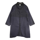 mon sakata コットン フロントホック コート ブラック ネイビー レディース モンサカタ【中古】6-0712M∞