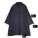 mon sakata コットン フロントホック コート ブラック ネイビー レディース モンサカタ【中古】6-0712M∞
