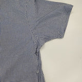 YAECA コンフォートシャツ リラックス 定価20900円 62142 チェック 半袖シャツ ブルー BLUE-CH レディース ヤエカ【中古】6-0615S∞