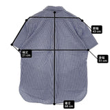 YAECA コンフォートシャツ リラックス 定価20900円 62142 チェック 半袖シャツ ブルー BLUE-CH レディース ヤエカ【中古】6-0615S∞
