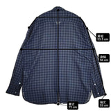 ARMEN インド製 コットン ボイルギンガムチェック 長袖シャツ 23SS ネイビー ブラック レディース アーメン【中古】6-0712M∞