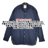 ARMEN インド製 コットン ボイルギンガムチェック 長袖シャツ 23SS ネイビー ブラック レディース アーメン【中古】6-0712M∞