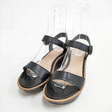 CAMPER Damas ダマス ベルトサンダル スムースレザー 21923-002 サイズ36 サンダル ブラック レディース カンペール【中古】6-0422S◎
