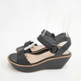 CAMPER Damas ダマス ベルトサンダル スムースレザー 21923-002 サイズ36 サンダル ブラック レディース カンペール【中古】6-0422S◎
