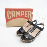 CAMPER Damas ダマス ベルトサンダル スムースレザー 21923-002 サイズ36 サンダル ブラック レディース カンペール【中古】6-0422S◎