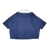 Traditional Weatherwear LACE UP DORMAN BIG TOP レースアップ デニム ブラウス シャツ ブルー レディース トラディショナルウェザーウェア【中古】6-0608S∞