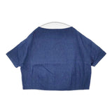 Traditional Weatherwear LACE UP DORMAN BIG TOP レースアップ デニム ブラウス シャツ ブルー レディース トラディショナルウェザーウェア【中古】6-0608S∞