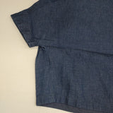 Traditional Weatherwear LACE UP DORMAN BIG TOP レースアップ デニム ブラウス シャツ ブルー レディース トラディショナルウェザーウェア【中古】6-0608S∞