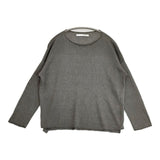 evam eva シルクリネン ボートネック プルオーバー 定価29700円 E241K051 セーター ニット グレー レディース エヴァムエヴァ【中古】6-0713M∞