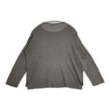 evam eva シルクリネン ボートネック プルオーバー 定価29700円 E241K051 セーター ニット グレー レディース エヴァムエヴァ【中古】6-0713M∞