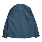 MHL. COTTON RAMIE POPLIN 596-7150516 サイズM バンドカラー プルオーバー 長袖シャツ ブルー メンズ エムエイチエル【中古】6-0512M♪