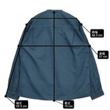 MHL. COTTON RAMIE POPLIN 596-7150516 サイズM バンドカラー プルオーバー 長袖シャツ ブルー メンズ エムエイチエル【中古】6-0512M♪