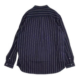 NEST ROBE CONFECT インディゴ ウェザーストライプ レギュラーカラーシャツ 定価24200円 02231-0039 サイズ3 長袖シャツ ネイビー メンズ ネストローブコンフェクト【中古】6-0513M∞