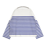 ORCIVAL ボーダー フランス製 バスクシャツ サイズ1 長袖Ｔシャツ カットソー ロンＴ ホワイト ブルー レディース オーシバル/オーチバル【中古】6-0713M∞