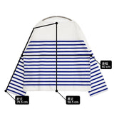 ORCIVAL ボーダー フランス製 バスクシャツ サイズ1 長袖Ｔシャツ カットソー ロンＴ ホワイト ブルー レディース オーシバル/オーチバル【中古】6-0713M∞