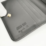 agnes b. ADRIEN BEAU 総柄 定価29700円 小銭入れあり ウォレット 牛革 二つ折り財布 ホワイト レディース アニエスベー【中古】6-0527G∞