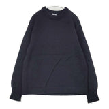 homspun 232-7906 シェットランドプルオーバー ウール サイズF セーター ニット 濃紺 ネイビー レディース ホームスパン【中古】6-1005T∞