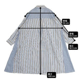 AS KNOW AS PLUS コットンポリエステル ストライプ シャツワンピ ワンピース ブルー ホワイト レディース アズノウアズ【中古】6-0713M∞