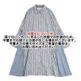 AS KNOW AS PLUS コットンポリエステル ストライプ シャツワンピ ワンピース ブルー ホワイト レディース アズノウアズ【中古】6-0713M∞