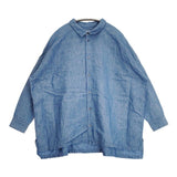 Ordinary fits シャンブレー インディゴ サイズ0 ブラウス シャツ ブルー レディース オーディナリーフィッツ【中古】6-0713M∞