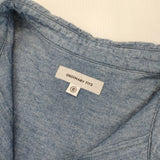 Ordinary fits シャンブレー インディゴ サイズ0 ブラウス シャツ ブルー レディース オーディナリーフィッツ【中古】6-0713M∞