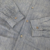 Ordinary fits シャンブレー インディゴ サイズ0 ブラウス シャツ ブルー レディース オーディナリーフィッツ【中古】6-0713M∞