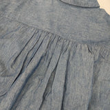 Ordinary fits シャンブレー インディゴ サイズ0 ブラウス シャツ ブルー レディース オーディナリーフィッツ【中古】6-0713M∞
