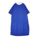 maillot リネンコットン バックタック linen rich back tuck half sleeve shirt-OP MAS-24112 製品染め 半袖 ワンピース ブルー レディース マイヨ【中古】6-0608S∞
