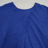 maillot リネンコットン バックタック linen rich back tuck half sleeve shirt-OP MAS-24112 製品染め 半袖 ワンピース ブルー レディース マイヨ【中古】6-0608S∞