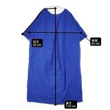maillot リネンコットン バックタック linen rich back tuck half sleeve shirt-OP MAS-24112 製品染め 半袖 ワンピース ブルー レディース マイヨ【中古】6-0608S∞