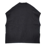SI-HIRAI ウールリングヤーン圧縮ジャージーVネックジレ 定価26400円 ノースリーブニット CHAW24-4606 ベスト ブラック レディース スーヒライ【中古】6-0923T∞