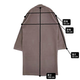 three dots Felt sweater coat cardigan フェルトセーターコートカーディガン 定価45100円 ロング カーディガン ink black グレージュ系 レディース スリードッツ【中古】6-0414T♪