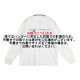 three dots 小林昭 グラフィックTシャツ AKIRA KOBAYASHI サイズS 長袖Ｔシャツ カットソー ロンＴ ホワイト レディース スリードッツ【中古】6-0713M∞