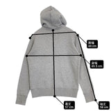 MHL./LOOPWHEELER 595-7269506 ジップアップ LIGHT LOOPBACK COTTON JERSEY パーカー グレー レディース エムエイチエル/ループウィラー【中古】6-0713M∞