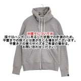 MHL./LOOPWHEELER 595-7269506 ジップアップ LIGHT LOOPBACK COTTON JERSEY パーカー グレー レディース エムエイチエル/ループウィラー【中古】6-0713M∞