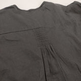 mizuiro-ind pin tuck long op 定価19800円 1-250006 ピンタックドレス コットン 比翼ボタン ワンピース ブラック レディース ミズイロインド【中古】6-0521M∞