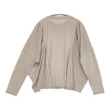 mina perhonen ali za8613 定価28600円 コットン サイズ38 長袖Ｔシャツ カットソー ロンＴ ベージュ レディース ミナペルホネン【中古】6-0521M∞