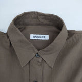 BABYLONE ロングシャツワンピース コットンウール ワンピース カーキ レディース バビロン【中古】6-0924T∞
