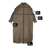 BABYLONE ロングシャツワンピース コットンウール ワンピース カーキ レディース バビロン【中古】6-0924T∞