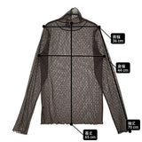 Spick and Span ドットチュールハイネックプルオーバー 定価8250円 カットソー ブラウン レディース スピックアンドスパン【中古】6-0421M♪
