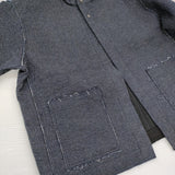 qiri Denim/freece needle punch オーバージャケット ニードルパンチフリース 定価35200円 ジャケット 25AW ネイビー レディース キリ【中古】6-0916T♪