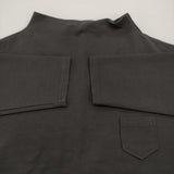 IENA ドレープデザインロングスリーブトップス 定価11000円 長袖Ｔシャツ カットソー ロンＴ 25AW ブラック レディース イエナ【中古】6-0421M♪