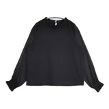 sosotto 異素材切り替え ブラウス シャツ ブラック レディース ソソット【中古】6-0713M∞