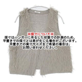 heavenly シャギーヤーンニットベスト 定価8690円 2549194 ベスト グレー レディース ヘブンリー【中古】6-0924T∞