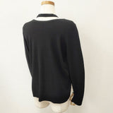 CHIGNON 2WAYチョーカーニットPO 定価15180円 リブ セーター ニット 25AW ブラック レディース シニヨン【中古】6-0924M∞