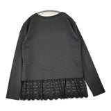 Spick and Span レースドッキングレイヤードカットソー 定価9900円 長袖Ｔシャツ ロンＴ 26SS ブラック レディース スピックアンドスパン【中古】6-0421M♪